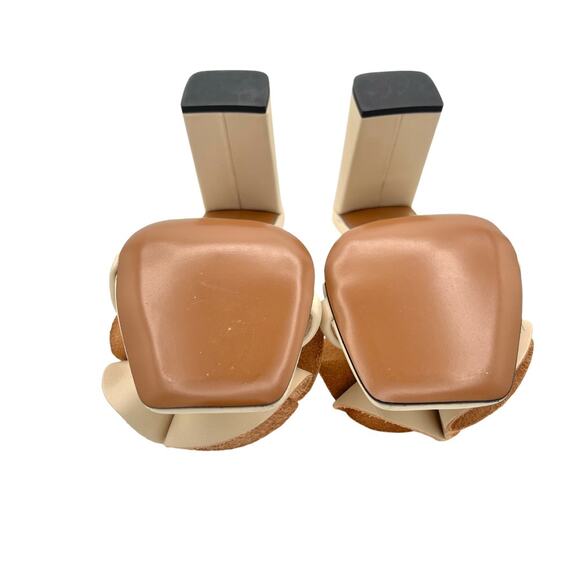 ATP Atelier Rosa Leather Flower Mule Heel 38 Italy Sculptural Chic - Picture 5 of 7